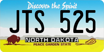ND license plate JTS525