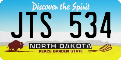 ND license plate JTS534