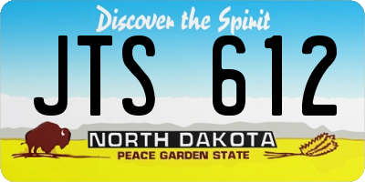 ND license plate JTS612