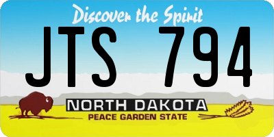 ND license plate JTS794