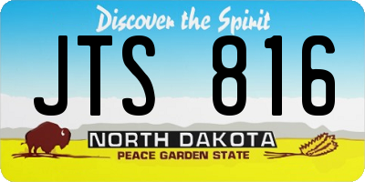ND license plate JTS816