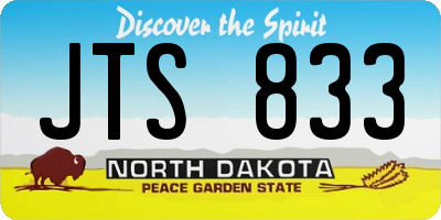 ND license plate JTS833