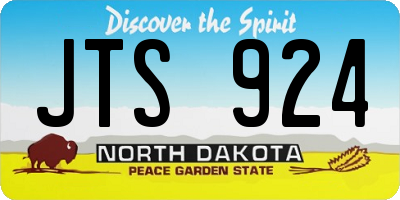 ND license plate JTS924
