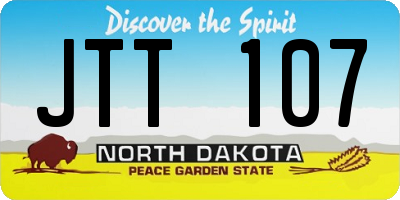 ND license plate JTT107