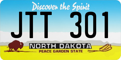 ND license plate JTT301