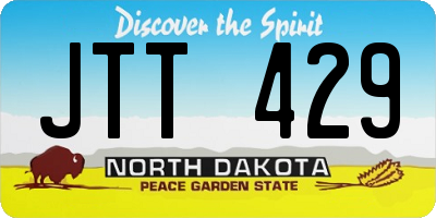 ND license plate JTT429