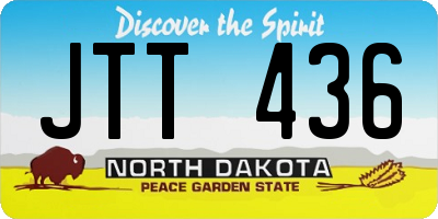 ND license plate JTT436