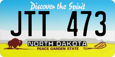 ND license plate JTT473