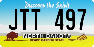 ND license plate JTT497