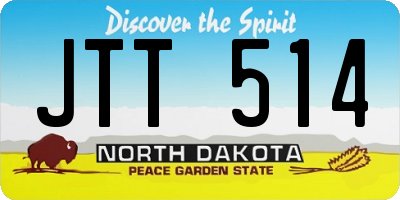 ND license plate JTT514