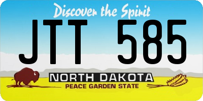 ND license plate JTT585