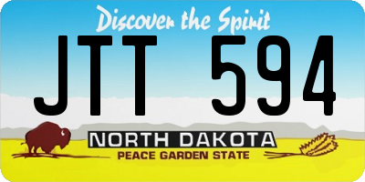 ND license plate JTT594