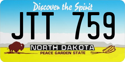 ND license plate JTT759