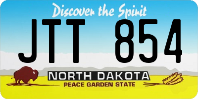 ND license plate JTT854