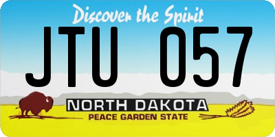 ND license plate JTU057