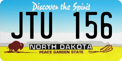 ND license plate JTU156