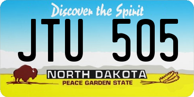 ND license plate JTU505