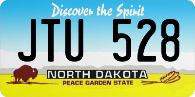 ND license plate JTU528