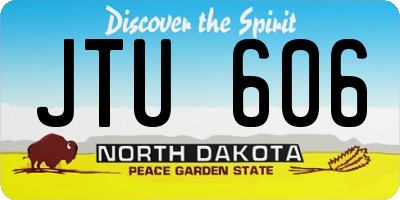 ND license plate JTU606