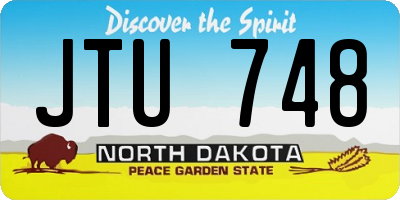 ND license plate JTU748