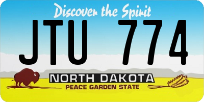 ND license plate JTU774