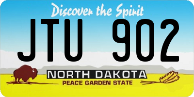 ND license plate JTU902