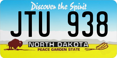 ND license plate JTU938
