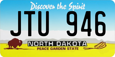 ND license plate JTU946