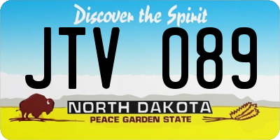 ND license plate JTV089