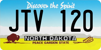 ND license plate JTV120