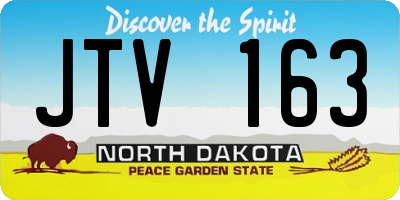 ND license plate JTV163