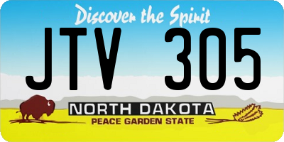 ND license plate JTV305