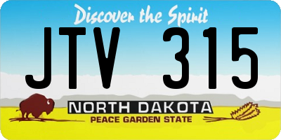 ND license plate JTV315