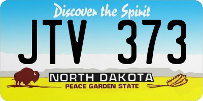ND license plate JTV373