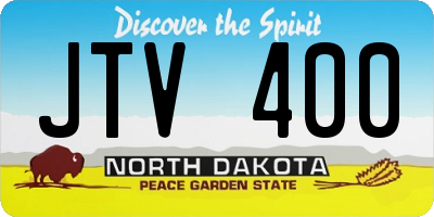 ND license plate JTV400
