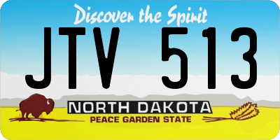 ND license plate JTV513