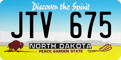 ND license plate JTV675