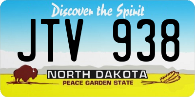 ND license plate JTV938