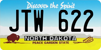 ND license plate JTW622