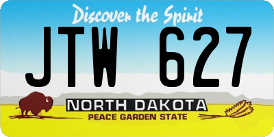 ND license plate JTW627