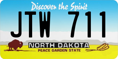 ND license plate JTW711