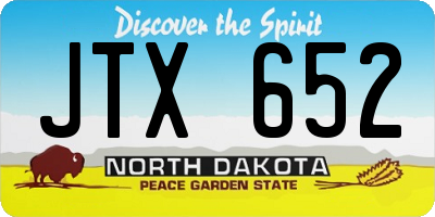 ND license plate JTX652