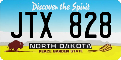 ND license plate JTX828