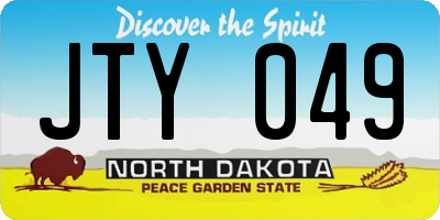 ND license plate JTY049