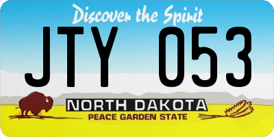 ND license plate JTY053