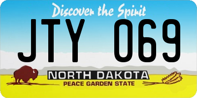 ND license plate JTY069