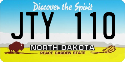 ND license plate JTY110