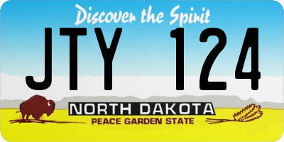 ND license plate JTY124