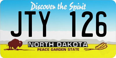 ND license plate JTY126