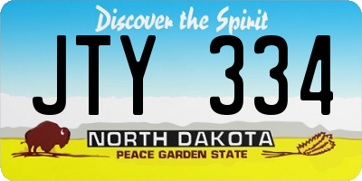 ND license plate JTY334